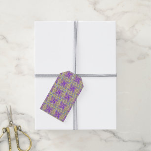Indigo Purple Alternative Diamond Pattern Gift Tags