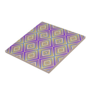 Indigo Purple Alternative Diamond Pattern  Tile