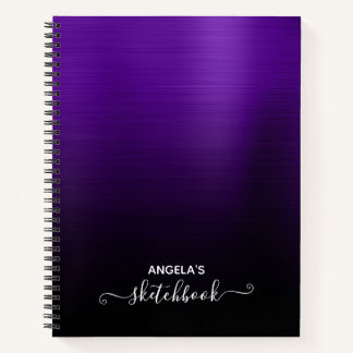 Indigo Purple and Black Ombre Sketch Notebook