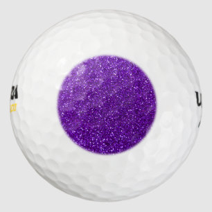 Indigo purple glitter golf balls
