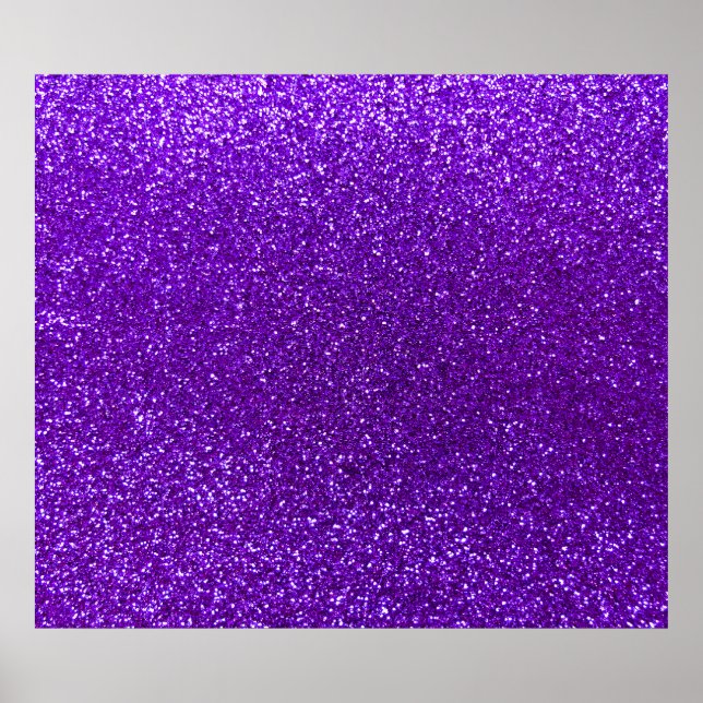 Indigo purple glitter poster (Front)