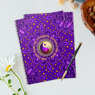 Indigo Purple Gold Angelic Energy Healing Holistic Notebook