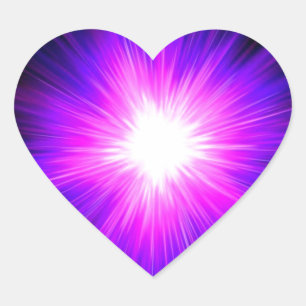 Indigo purple healing flame reiki divine energy heart sticker