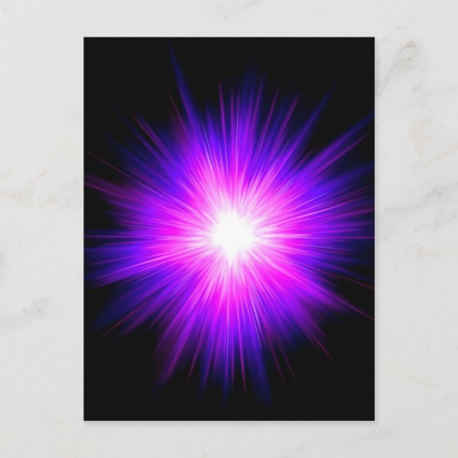 Indigo purple healing flame reiki divine energy postcard (Front)