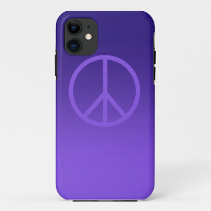 Indigo Purple Peace Sign iPhone 11 Case