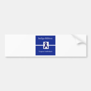 Indigo Ribbon  In Celebration Bumper Sticker