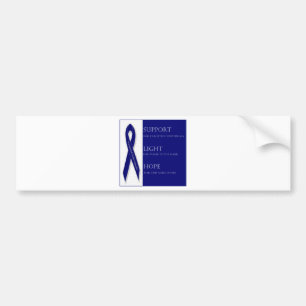 Indigo Ribbon. -Support, Light, Hope. -DBI Bumper Sticker