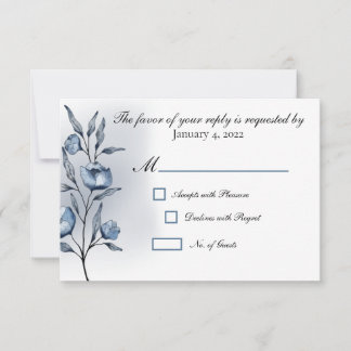 Indigo Romance Wedding Response Cards