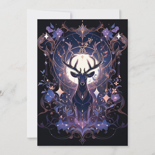 Indigo Rose Gold Christmas Cards - Printable (Front)