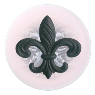 indigo/rose "iron fleur de lis" cabinet PULL
