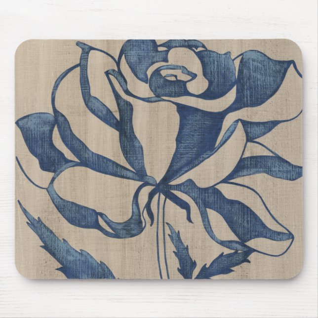 Indigo Rose Mouse Mat (Front)