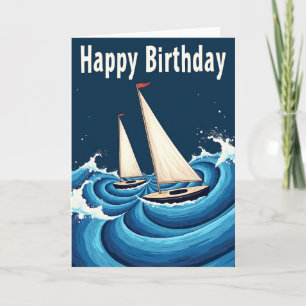 Indigo Sea Birthday Card