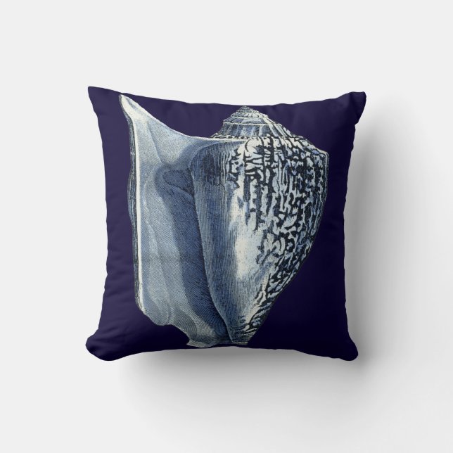 Indigo Shells I Cushion (Front)