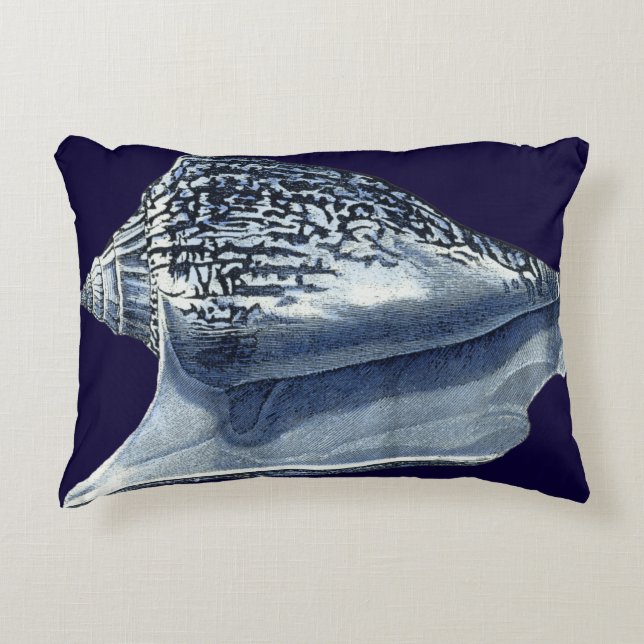 Indigo Shells I Decorative Cushion (Front)