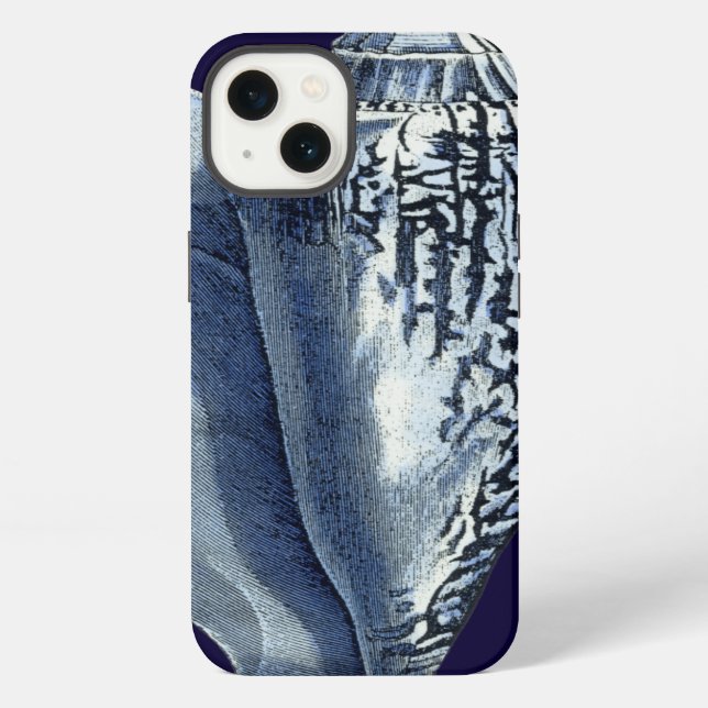 Indigo Shells I iPhone Case (Back)