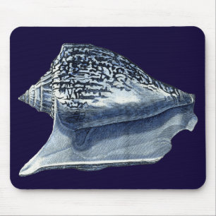 Indigo Shells I Mouse Mat