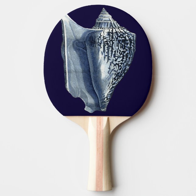 Indigo Shells I Ping Pong Paddle (Front)