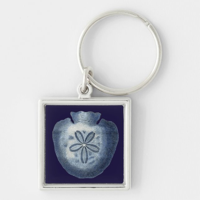 Indigo Shells III Key Ring (Front)