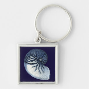 Indigo Shells VII Key Ring