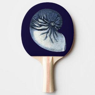 Indigo Shells VII Ping Pong Paddle