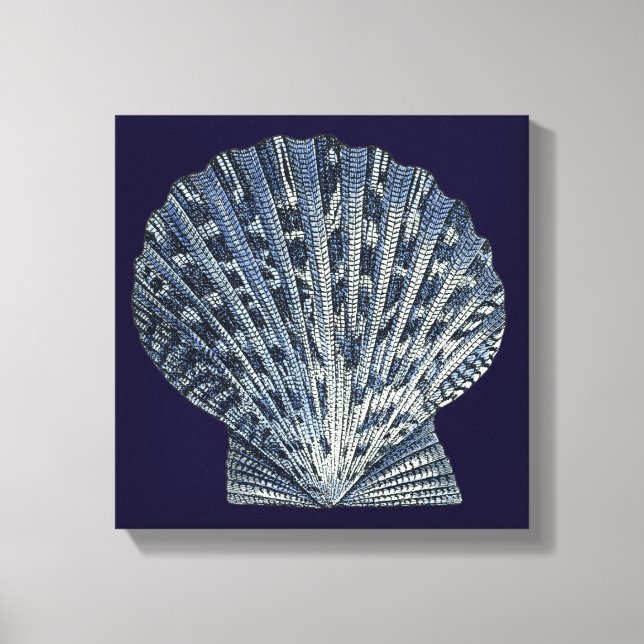 Indigo Shells VIII Canvas Print (Front)