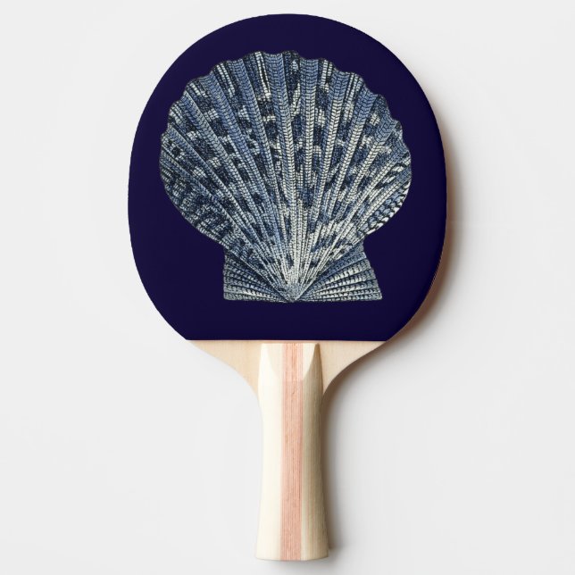 Indigo Shells VIII Ping Pong Paddle (Front)
