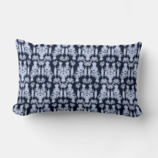 Indigo Shibori Pillow: Textured Dye Dreams Lumbar Cushion