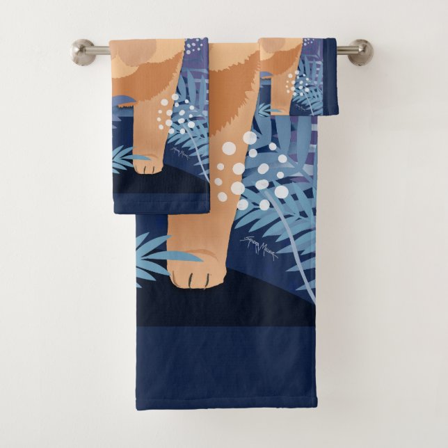 INDIGO smooth chow bath towel set (Insitu)