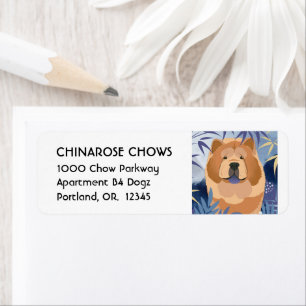 INDIGO smooth chow Return Address Label Customise