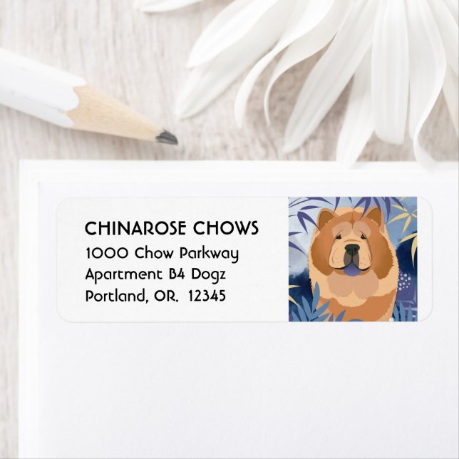 INDIGO smooth chow Return Address Label Customise (Insitu)