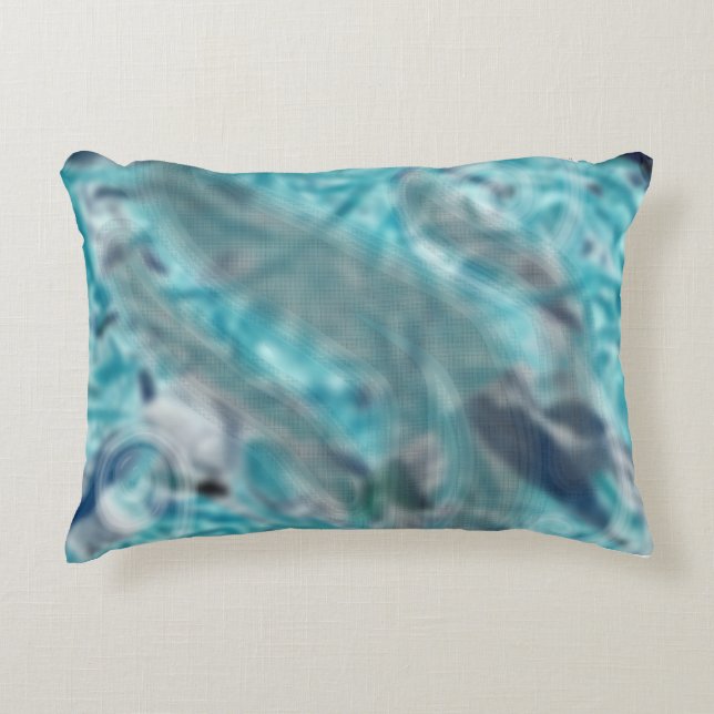 Indigo Splash drops Decorative Cushion (Front)