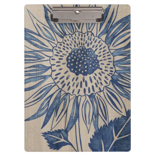 Indigo Sunflower Clipboard (Front)