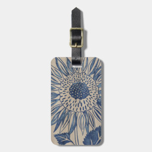 Indigo Sunflower Luggage Tag