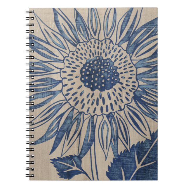 Indigo Sunflower Notebook (Front)
