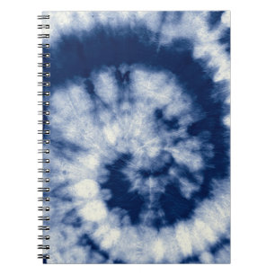 Indigo swirl, tie-dye, bohemian. notebook