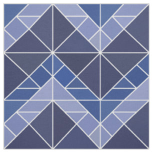 Indigo Tangram Fabric