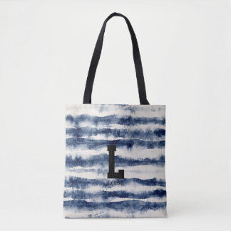 Indigo Tie Dye Monogram Canvas Tote Bag