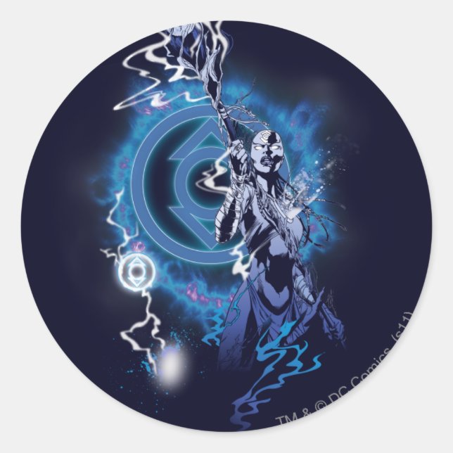 Indigo Tribe 11 Classic Round Sticker (Front)