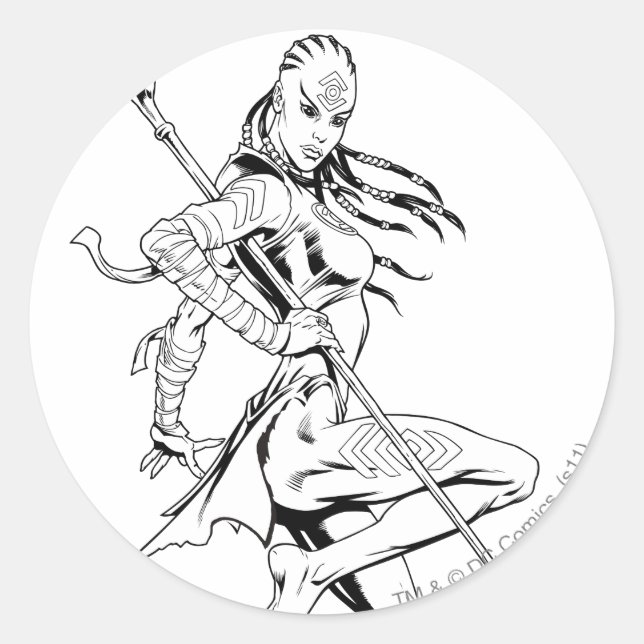 Indigo Tribe 3 Classic Round Sticker (Front)