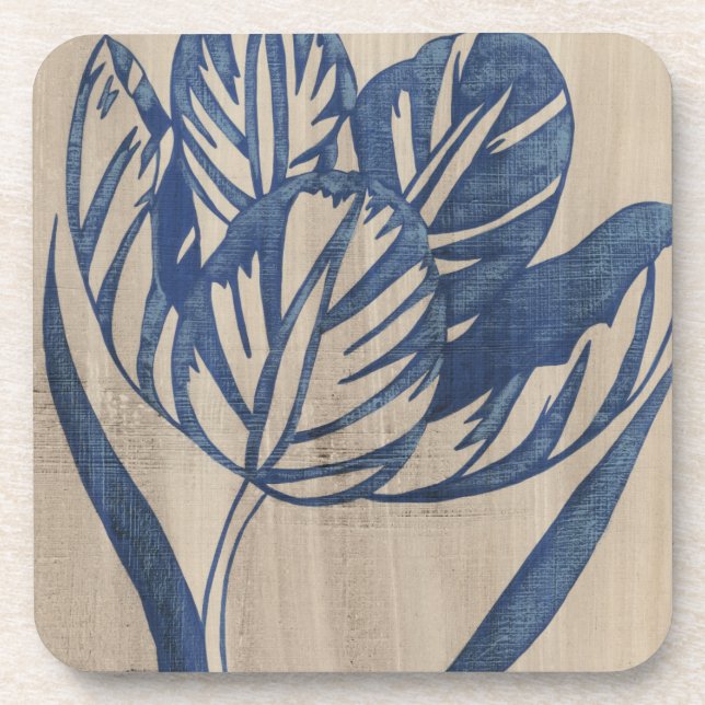 Indigo Tulip Coaster (Front)