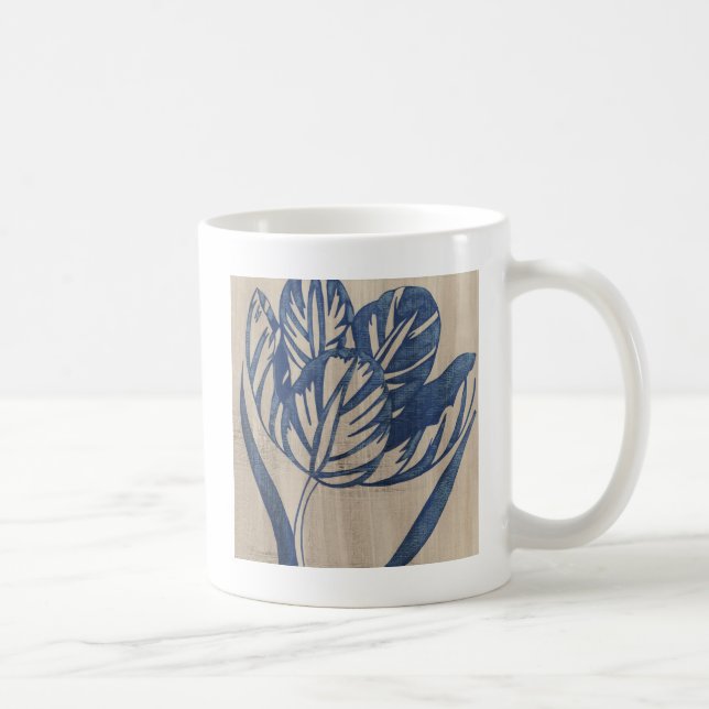 Indigo Tulip Coffee Mug (Right)