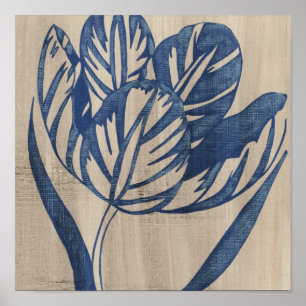 Indigo Tulip Poster