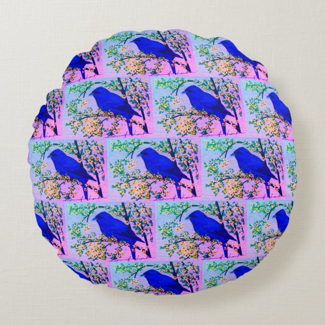 IndigoBunting Pillow (Front)