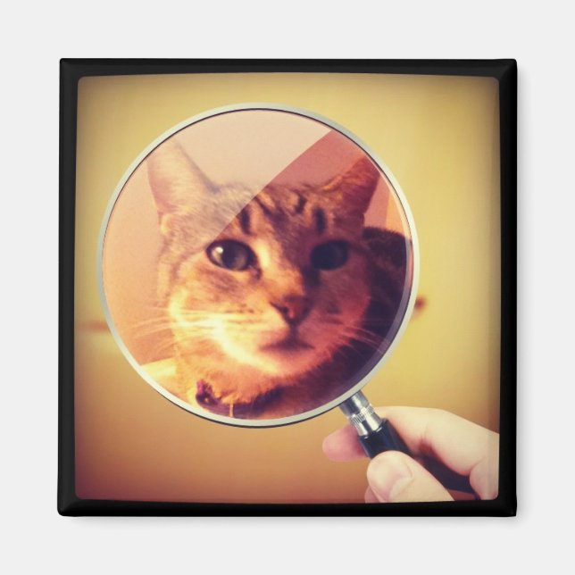Indigo's Magnifying Glass Magnet (Front)
