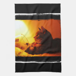 Indigo's Wine Glass Tea Towel