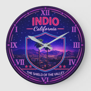 Indio California Desert Oasis  Large Clock