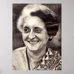 Indira Gandhi Portrait Poster