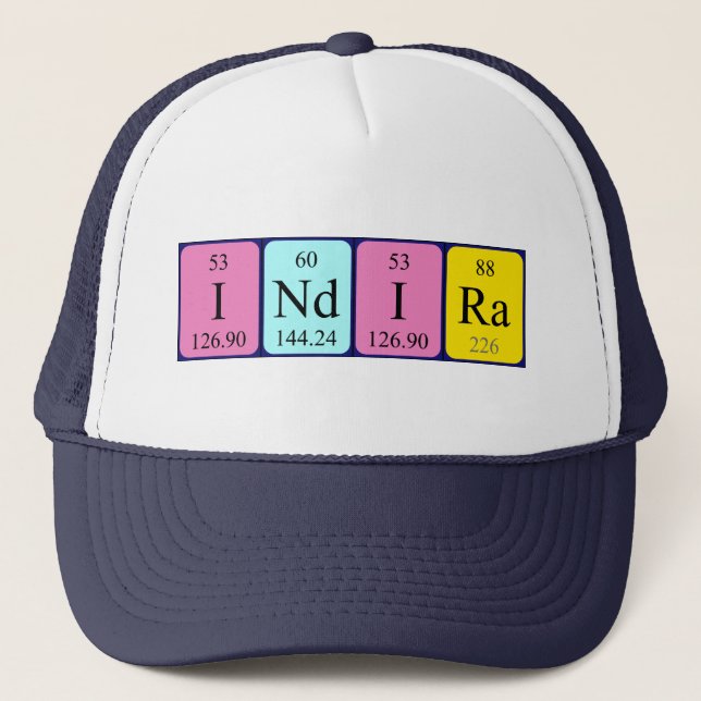 Indira periodic table name hat (Front)
