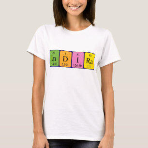 Indira periodic table name shirt