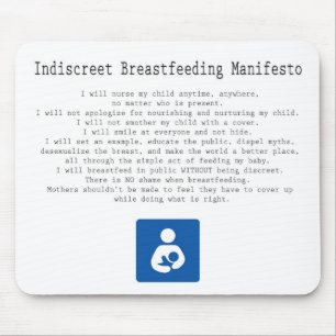 Indiscreet Breastfeeding Manifesto Mouse Mat
